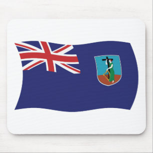 Mauspad mit Flagge von Montserrat