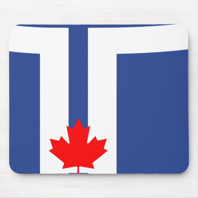 Mauspad mit Flagge von Toronto, Kanada (Vorne)