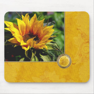Mauspad mit individuellem Sonnenblumen-Design