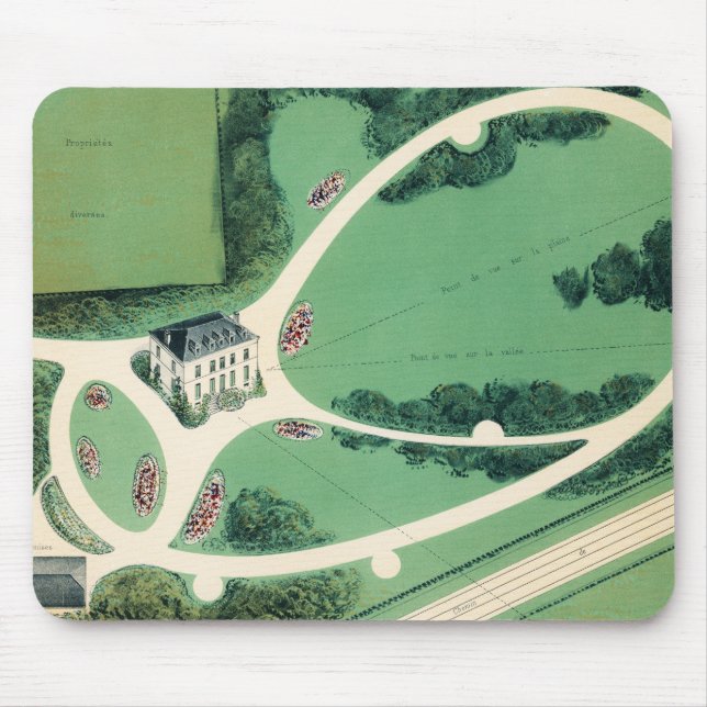 Mauspad mit Schloss und Garten (Vorne)