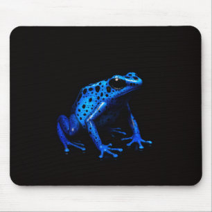 Mauspad mit schwarzem blauen Frosch
