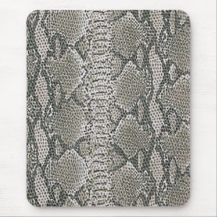 Mauspad mit Silber-Schlangenhaut