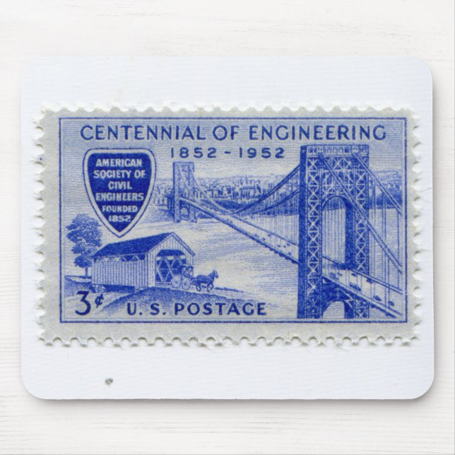 Mauspad mit US-Poststempel (Vorne)
