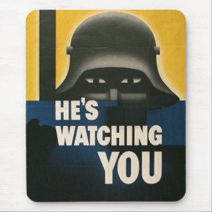 Mauspad mit vintage Poster des Zweiten Weltkriegs