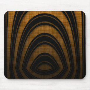 Mauspad Orange Schwarz Abstrakt Bogen