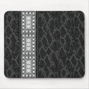 Mauspad Schwarz Leder Diamanten (047-051)