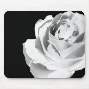 Mauspad Weiße Rose Blumen-Mausunterlage