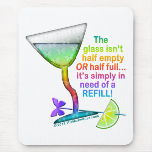 MAUSTELLER - GLAS HALB VOLL MOUSEPAD