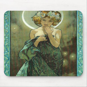 Mausunterlage Alphonse Mucha Clair De Lune Mousepad