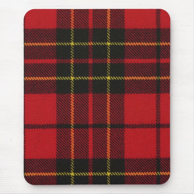 Mausunterlage Brodie roter moderner Tartan-Druck Mousepad (Vorne)