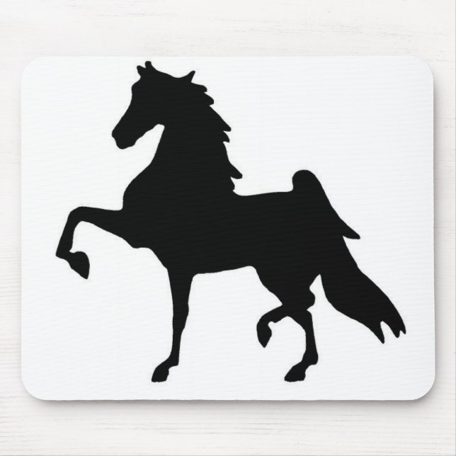 Mausunterlage mit Saddlebred Silhouette Mousepad (Vorne)