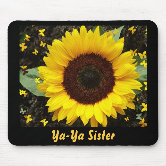 Mausunterlage, Sonnenblume, Ya-Ya Schwester Mousepad (Vorne)