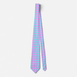Mauve and Coastal Mist Plaid Neck Tie Krawatte