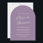 Mauve Arch Garden Wedding Invitation Einladung<br><div class="desc">This mauve arch garden wedding invitation blends romantic summer color with a timeless silhouette. Featuring elegant calligraphy on a refined arched layout, it captures soft mauve florals and modern quiet luxury styling in one elevated design. Perfect for the bride planning a romantic garden celebration with natural light and graceful details....</div>