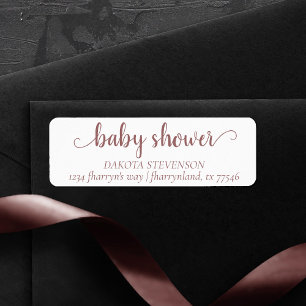 Mauve Baby Shower   Dusty Pink Rücksendeadresse