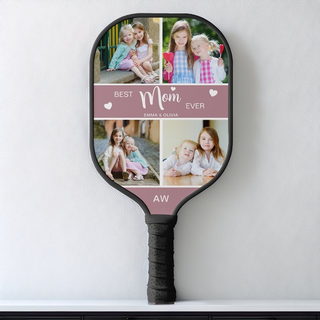 Mauve: Beste Mama je Muttertag Pickleball Schläger (Best Mom Ever Mothers Day Initials Mauve Pickleball Paddle)