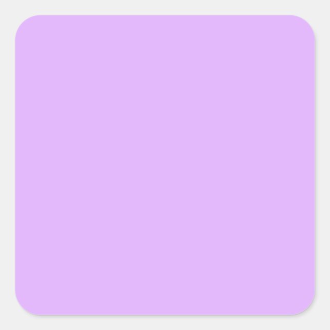 Mauve, blass violetter Hex-Code e0b0ff Quadratischer Aufkleber (Vorderseite)