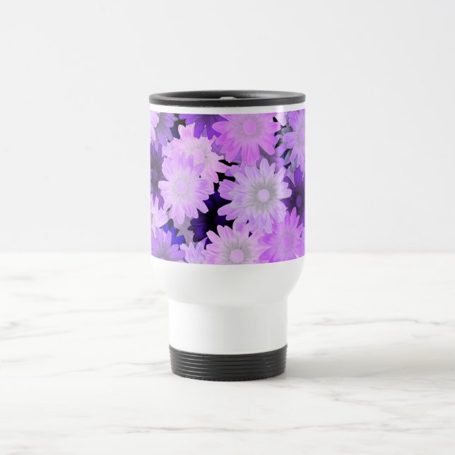 Mauve Bloral Reisebecher (Mittel)