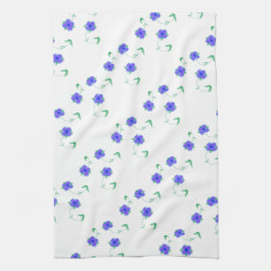 Mauve Blue Floral Küchentuch