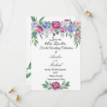 Mauve Blue Peonies Floral