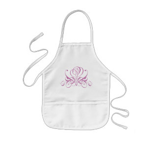 Mauve Blühte Rose Designer Bib Kinderschürze