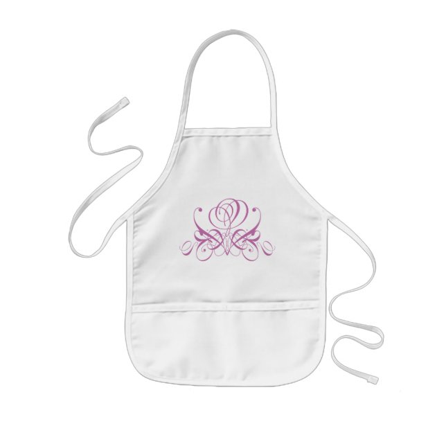 Mauve Blühte Rose Designer Bib Kinderschürze (Vorne)