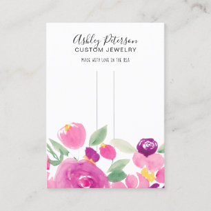 Mauve Blumenmuster elegante Friseur-Display Visitenkarte