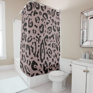 Mauve Blush Rosa Gepard Leopard Tierdruck Schu Duschvorhang