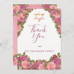 Mauve | Blütenrosa Aquarellfarben Bat Mitzvah Dankeskarte<br><div class="desc">Modernes Bat Mitzvah "Dankeschön" Design mit verschiedenen schattigen Blumen von rot bis violett Aquarellbotanicals auf weißem Hintergrund. Dieses Blumendesign von Holiday Hearts Designs (Rechte vorbehalten) ist für Sie bereit, mit Ihrem süßen Mädchen's Bat Mitzvah personalisieren Dankeschön Nachricht. Auf der Rückseite ist ein koordiniertes blütenrosa bis violett farbiges Polka Dot Wasserfarbmuster...</div>