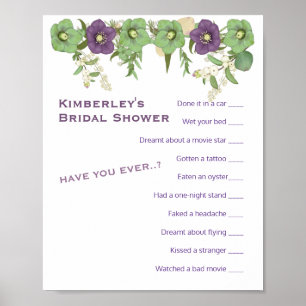 Mauve Boho Floral ✨ Funniest Weirest Game Poster