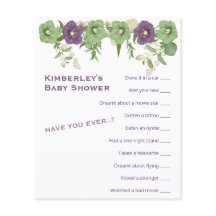 Mauve Boho Floral Wierdest Spielshowaktivitäten