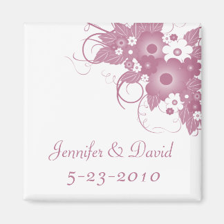 Mauve Bouquet Keepake Wedding Magnet