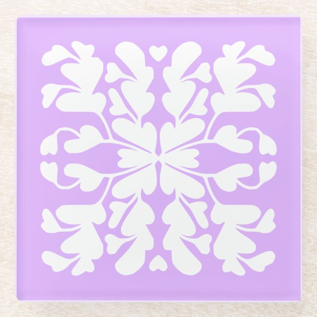 Mauve Deko Glasuntersetzer (Vorderseite)