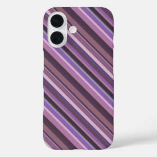 Mauve diagonale Streifen iPhone 16 Hülle