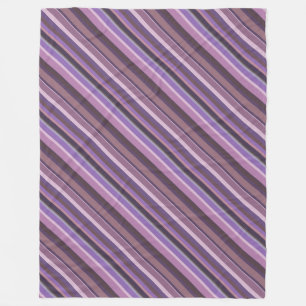 Mauve diagonale Streifen Fleecedecke