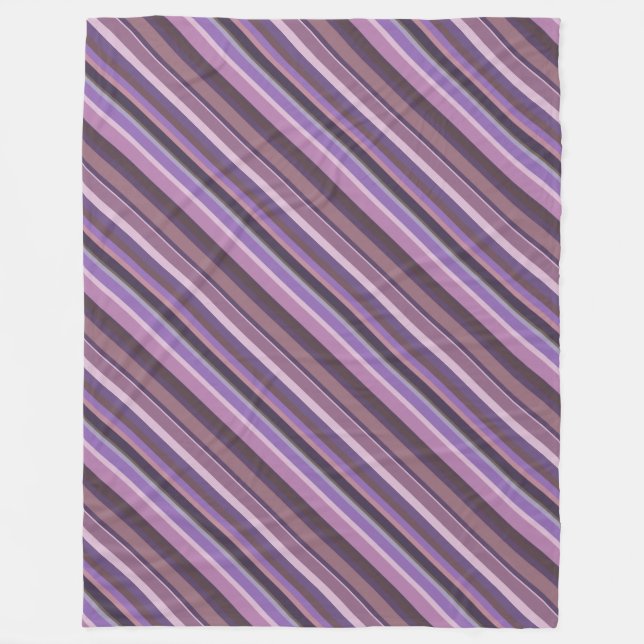 Mauve diagonale Streifen Fleecedecke (Vorderseite)