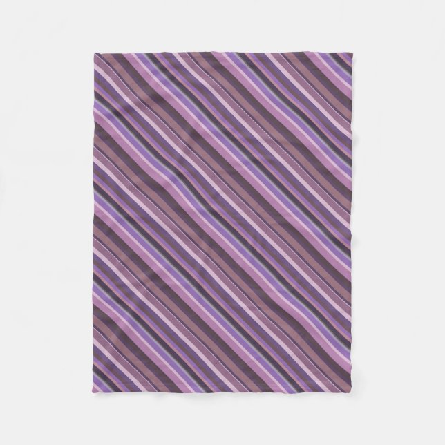 Mauve diagonale Streifen Fleecedecke (Vorderseite)