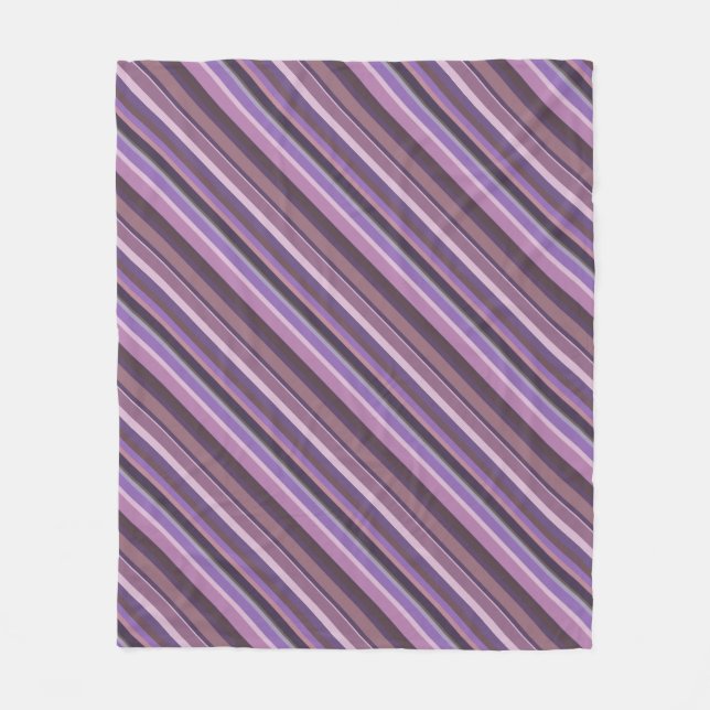 Mauve diagonale Streifen Fleecedecke (Vorderseite)