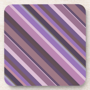 Mauve diagonale Streifen Getränkeuntersetzer