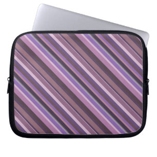 Mauve diagonale Streifen Laptopschutzhülle