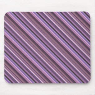 Mauve diagonale Streifen Mousepad