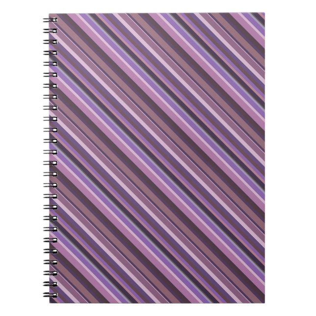 Mauve diagonale Streifen Notizblock (Vorderseite)