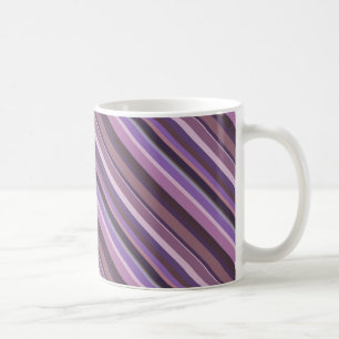 Mauve diagonale Streifen Tasse