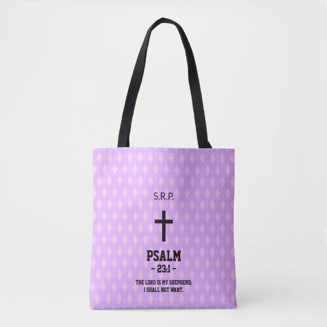 Mauve Diamonds Pattern Bible Verse Christlich (Vorderseite)