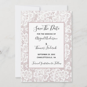 Mauve Dusty Rose Rosa Save the Date