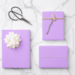 Mauve Einfarbig Geschenkpapier Set