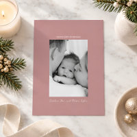 Mauve Familienfoto Erstes frohes kleines Weihnacht
