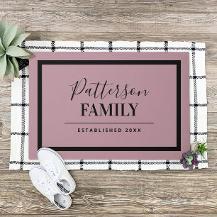 Mauve Family Monogram Fußmatte