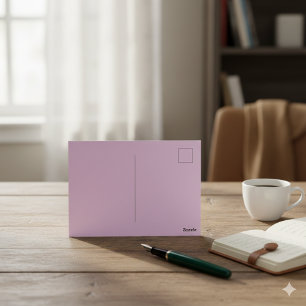 Mauve feinere glänzende Postkarte für besondere Na