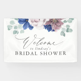 Mauve Floral Bridal / Baby Dusche Begrüßungsbanner Banner